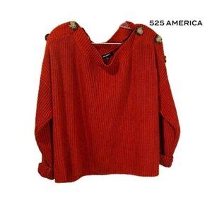 525 America Women’s Cuffed Long Sleeves‎ Knit Sweater Pullover Tops